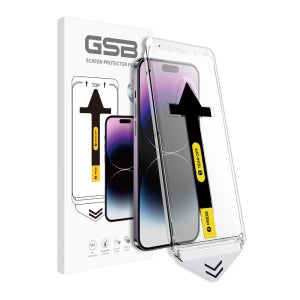 아이폰12 프로 맥스 GSB 아이폰 3초부착 가이드킷 강화 유리 액정 보호 필름 프라이버시, 아이폰12 프로 맥스, 2매입