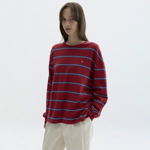 [클로브 26FW] Stripe Long Sleeve T-Shirt (Red)