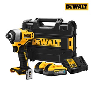 디월트 20V 충전 BL 임팩트 드라이버 DCF809H2T 세트(5.0Ah파워스택배터리2개+충전기1개)