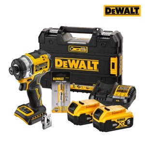 디월트 20V 충전 BL 임팩트 드라이버 DCF860P2A 세트(5.0Ah배터리2개+충전기1개)