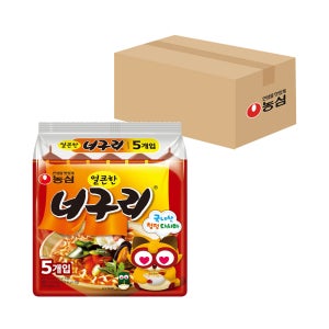 농심 라면 얼큰한 너구리, 120g, 40개