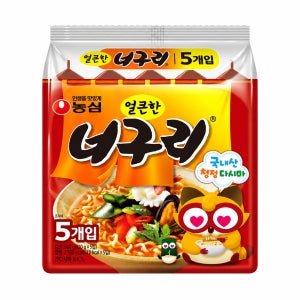 농심 라면 얼큰한 너구리, 120g, 40개