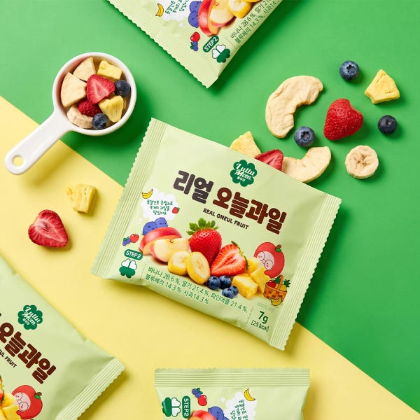 룰루맘 리얼 오늘과일 4봉(7gx4봉) 무첨가 소용량 동결건조칩 아기간식