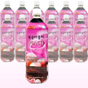스위트코리아 피치 1000ml 12개 1박스 복숭아에이드 원액 아이스티 카페 업소용