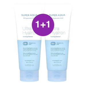 Missha 슈퍼 아쿠아 울트라 히알론 포밍 클렌저 200ml, 2개