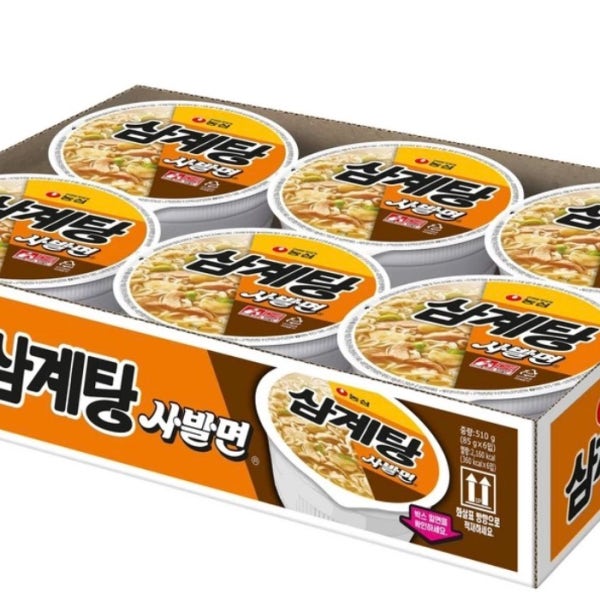 (오늘발송) 농심 삼계탕 사발면 85g 6개 1박스