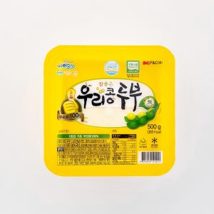 국산콩100% 두부500g 무첨가 웰그로 참좋은우리콩두부 500g, 8개