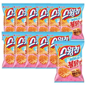 조은하우스 오리온 스윙칩 까르보나라불닭맛 55g x 12개입1박스 967344