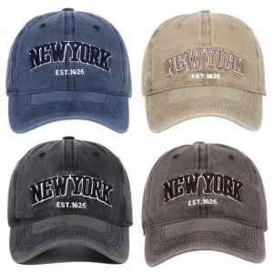 빈티지 NY 볼캡 캡모자 뉴욕 야구모자 워싱캡 데님 챙모자 남자모자 여자모자 군모 여름모자