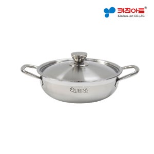 키친아트 퀸즈 통3중 IH 인덕션겸용 스텐레스 전골냄비 24cm