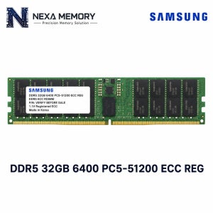 삼성전자 서버용 메모리 DDR5 32GB 6400 PC5 51200 ECC REG