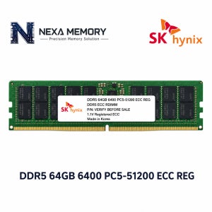 SK하이닉스 서버용 메모리 DDR5 64GB 6400 PC5 51200 ECC REG