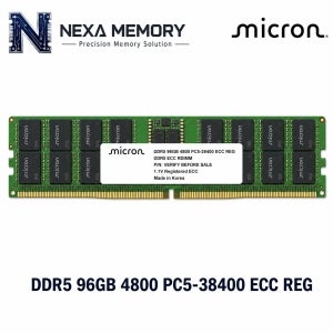 마이크론 서버용 메모리 DDR5 96GB 4800 PC5 38400 ECC REG