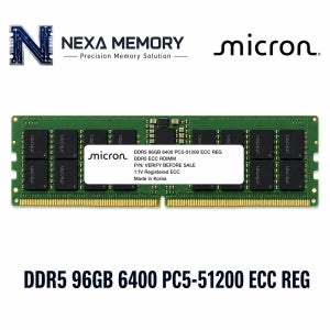 마이크론 서버용 메모리 DDR5 96GB 6400 PC5 51200 ECC REG
