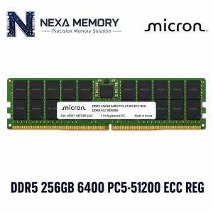 마이크론 서버용 메모리 DDR5 256GB 6400 PC5 51200 ECC REG