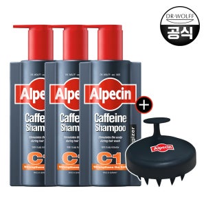 알페신 카페인 샴푸 C1 600ml 3개입 (펌프형)