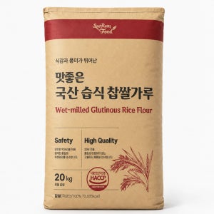 국내산 습식 찹쌀가루 업소용 대용량 20kg 모찌 버터떡 인절미