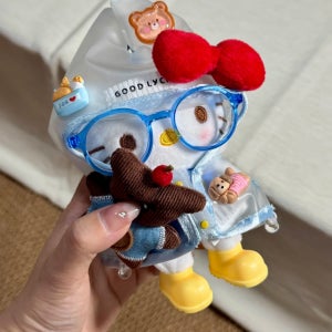 산리오 우비 키티 인형 키링 2types