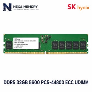SK하이닉스 워크스테이션 DDR5 32GB 5600 메모리 PC5-44800 ECC UDIMM