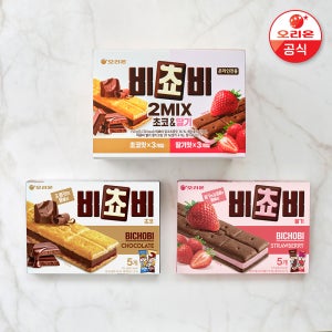 [오리온] 비쵸비 2믹스 (오리지널 3개 + 딸기 3개)