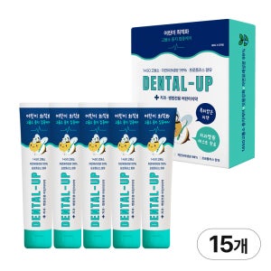 덴탈업 치과 병원전용 1450 고불소 충치집중케어 어린이치약 천연허브향, 80g, 15개