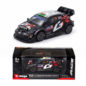 브라고 1:43 레이싱카 2024 토요타 GR Yaris Rally1 33번 WRC 레이스