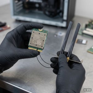 트라이밴드 WiFi7 QCNCM865 무선랜카드 블루투스 5.4 M.2 PCI-E 네트워크 어댑터 12dBi 외장 안테나
