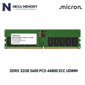 마이크론 워크스테이션 DDR5 32GB 5600 메모리 PC5-44800 ECC UDIMM
