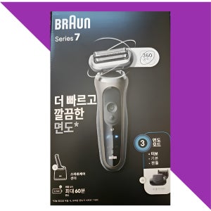 브라운 360도 회전 7시리즈 전기면도기 72-C7500cc / 세척기포함