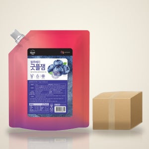 블루베리 굿플잼 캐나다산 야생블루베리 다용도 과일잼 1kg, 12개