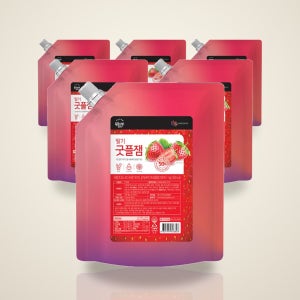 국산 딸기로 만든 굿플잼 음료 토핑 베이킹용 리플잼 1kg, 6개