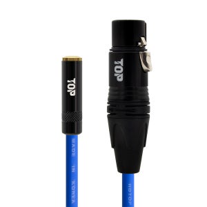 HDTOP 국산 3.5 스테레오 TO XLR 암암 케이블 블랙 블루 50M HT-TP5745