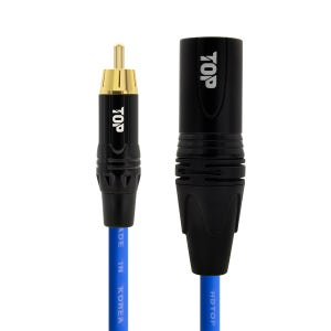 HDTOP 국산 RCA 수 TO XLR 수 케이블 블랙 블루 50M HT-TP5788