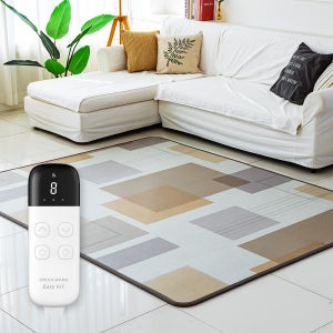 한일메디칼 온돌왕 IoT 탄소 거실 전기장판 원격제어 카페트 그레이시티 100x183cm