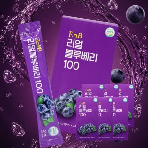 EnB 리얼 블루베리 100 과채 주스 농축액 원액 (20ml x 14포) x7박스