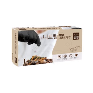 명진 니트릴 장갑 100매 1팩 일회용 식품 다용도 요리 청소