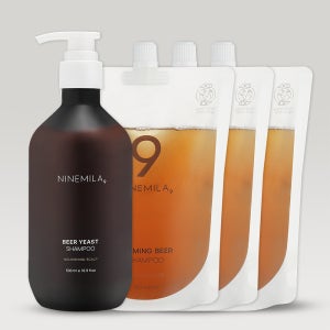 나인밀라 카밍비어 (맥주효모) 탈모샴푸 시트러스자몽향, 500ml + 500ml 3개(리필), 1개