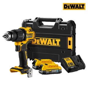 디월트 20V 충전 BL 해머 드릴 드라이버 DCD709E2T 세트(1.7Ah파워스택배터리2개+충전기1개)