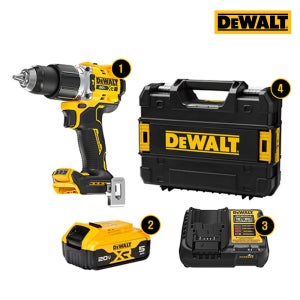 디월트 20V 충전 BL 해머 드릴 드라이버 DCD806P1T 세트(5.0Ah배터리1개+충전기1개)