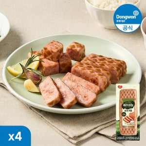 동원 제주마늘 살코기 사각햄 300g 4개