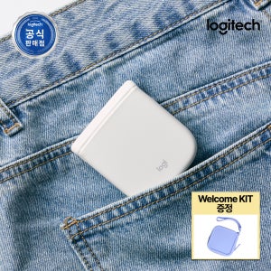 로지텍코리아 Mobi Fold 무선 블루투스 마우스 접이식 폴더블 무소음 오프화이트+웰컴키트