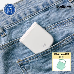 로지텍코리아 Mobi Fold 무선 블루투스 마우스 접이식 폴더블 무소음 오프화이트+웰컴키트