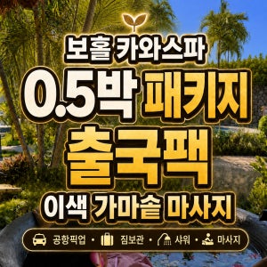 보홀 카와스파 0.5박 출국팩 프라이빗룸 수영장 카와스파 전신마사지 공항픽업 공항근처