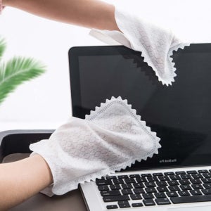 만능 부직포 청소 장갑 20P 일회용 먼지 기름 제거 블라인드 에어컨 틈새 위생적인