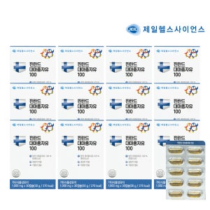 [10+2] 제일제약 헬스 핀란드 유기농 대마종자유 100% 햄프씨드오일 1000mg 30캡슐, 12개