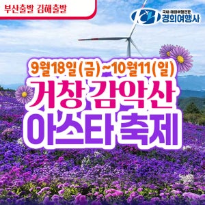부산출발 거창 감악산 아스타국화축제 가을 리무진관광버스 경희여행사