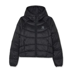 [MLB] 여성 경량 후드 커브패딩 NY (Black) 3FPDB0166
