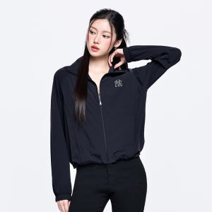 [MLB] 여성 바시티 스포티브 크롭 바람막이 NY (Black) 3FWJV0164