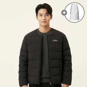 내셔널지오그래픽 헤론 남성 여성 구스 다운 경량 패딩 점퍼 블랙
