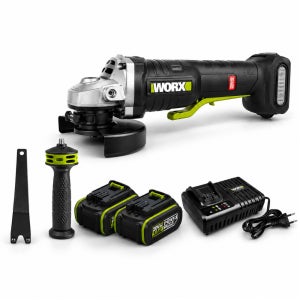 웍스 WU835.1 20V 충전 그라인더 패들 스위치 앵글그라인더 4인치 배터리세트